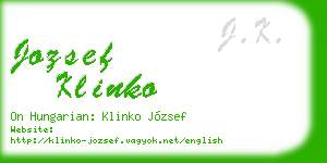 jozsef klinko business card